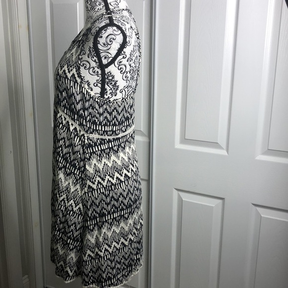 Lorimer Black White Aztec Print Strappy Dress S - Picture 2 of 7